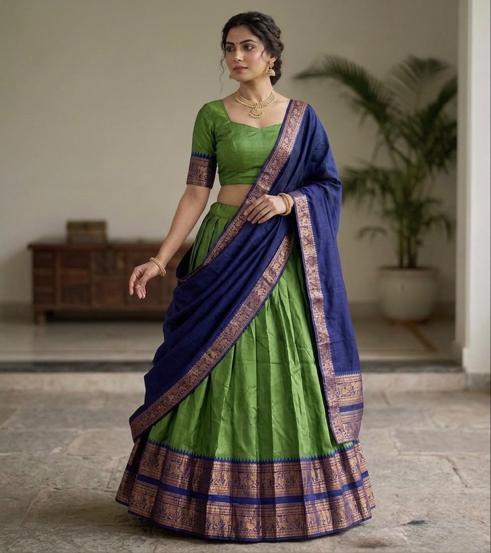 Heritage Narayan Pattu Silk Lehenga with Intricate Zari Weaving Lehenga  Set